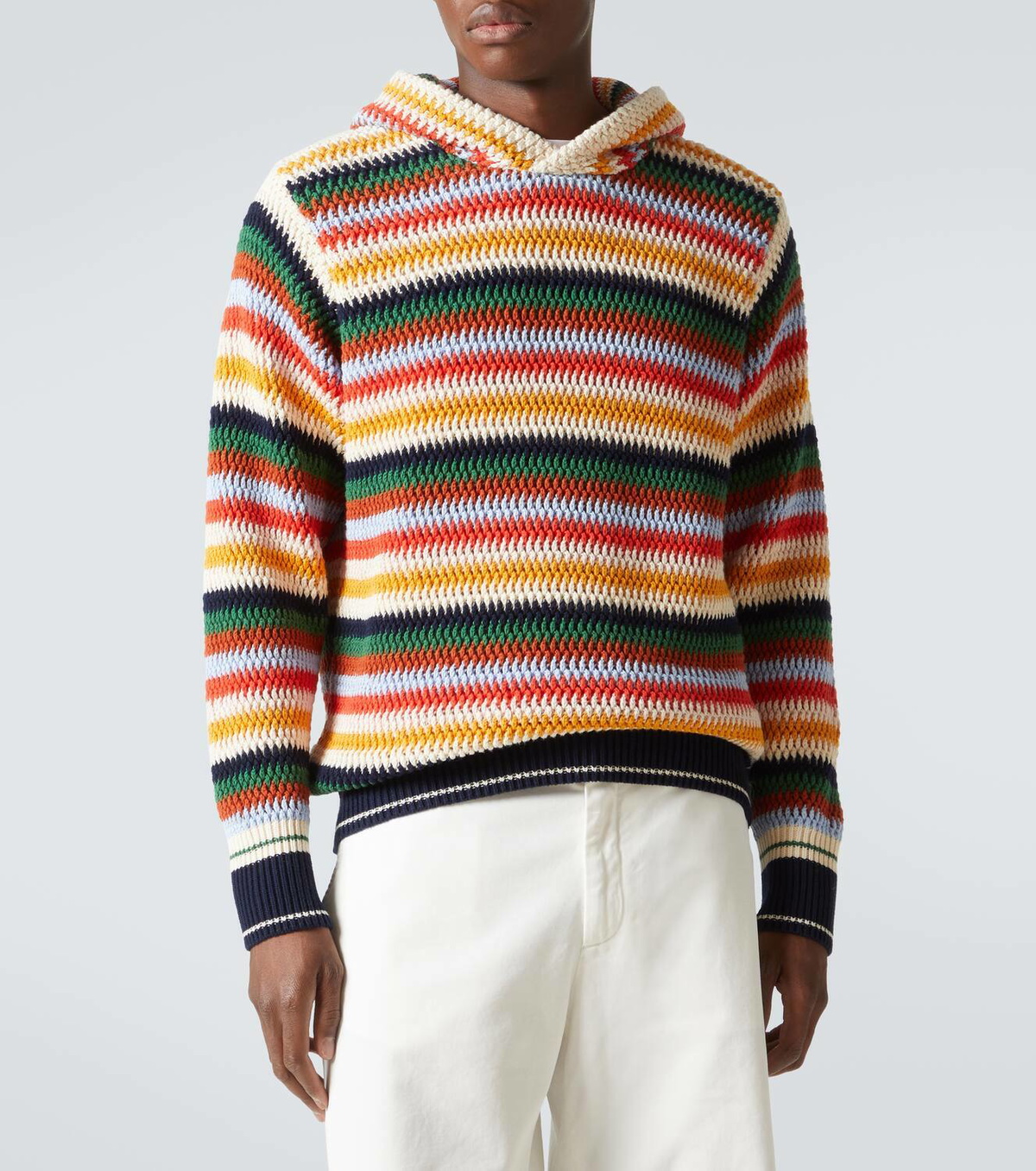 Orlebar Brown Striped cotton hoodie