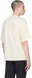 Lanvin Beige Logo Embroidered T-Shirt