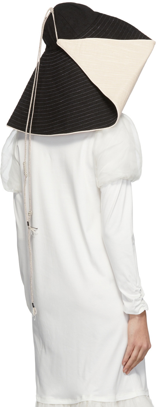 Renli Su Black Asymmetrical Hat