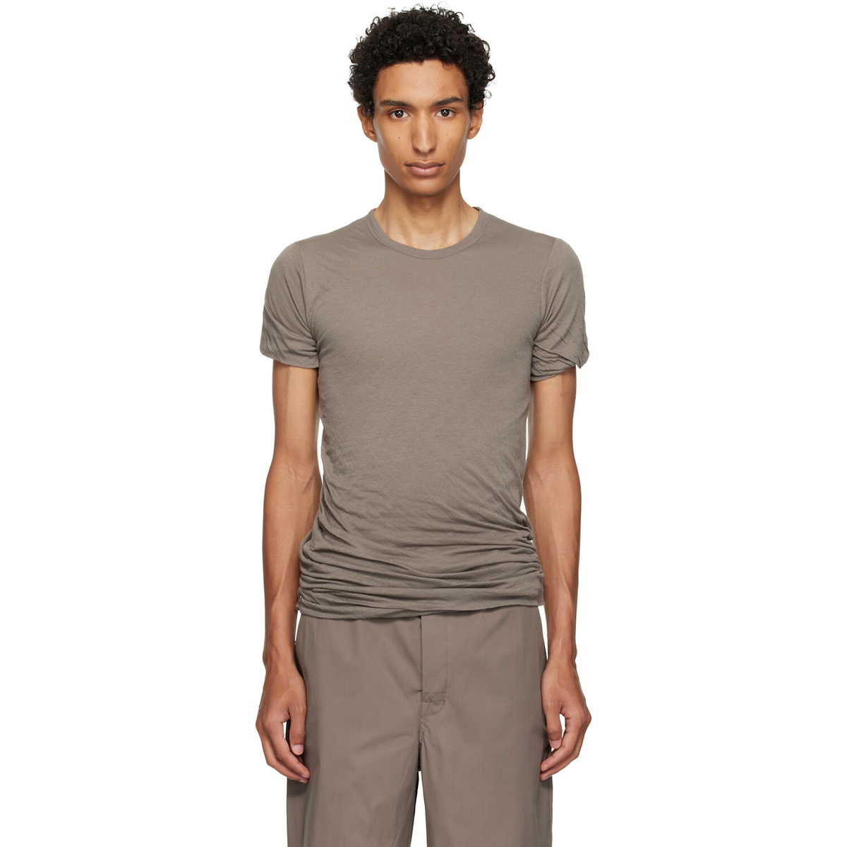 Rick Owens Gray Tower Double S/S T-shirt