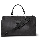 Anderson's - Medium Suede and Full-Grain Leather Holdall - Gray