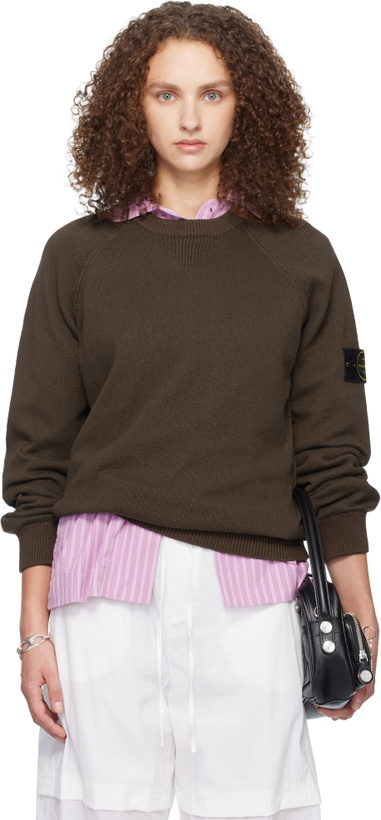 Photo: Stone Island Brown 5100013 Raw Hand Organic Cotton Sweater
