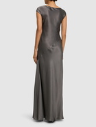 ALBERTA FERRETTI Satin Long Dress