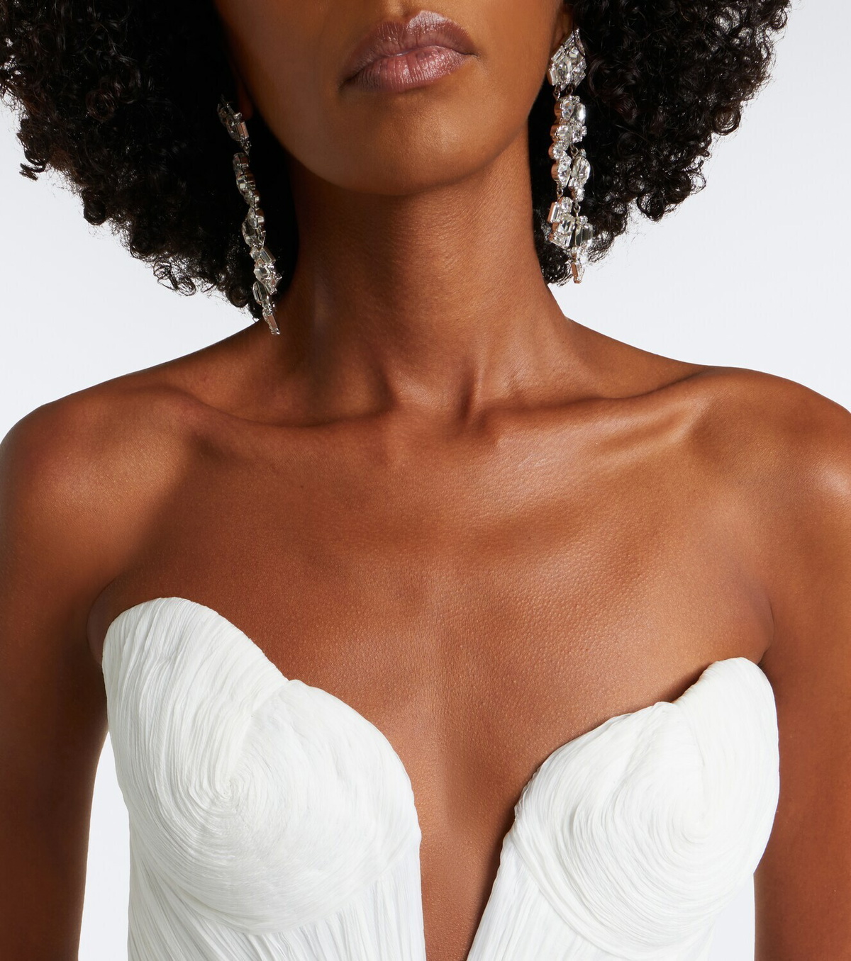 Maria Lucia Hohan Cecilia draped silk muslin bustier gown