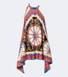Dolce&Gabbana Carretto silk twill halterneck top