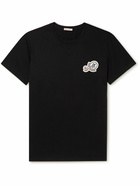 Moncler - Logo-Appliquéd Cotton-Jersey T-Shirt - Black