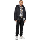 Burberry Black Logo Print Stretton Jacket