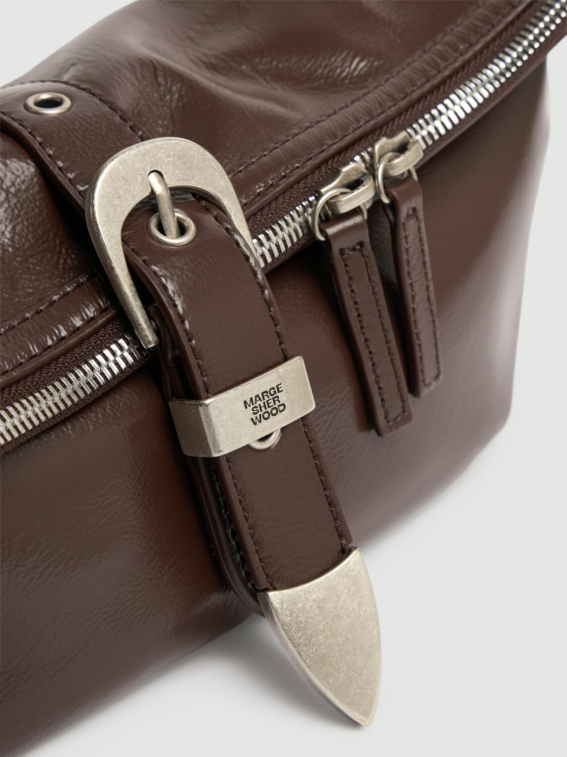 MARGE SHERWOOD Medium Belted Leather Hobo Bag