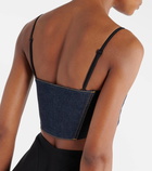 Alaïa Denim bra top