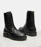 Max Mara Urbancombat leather combat boots