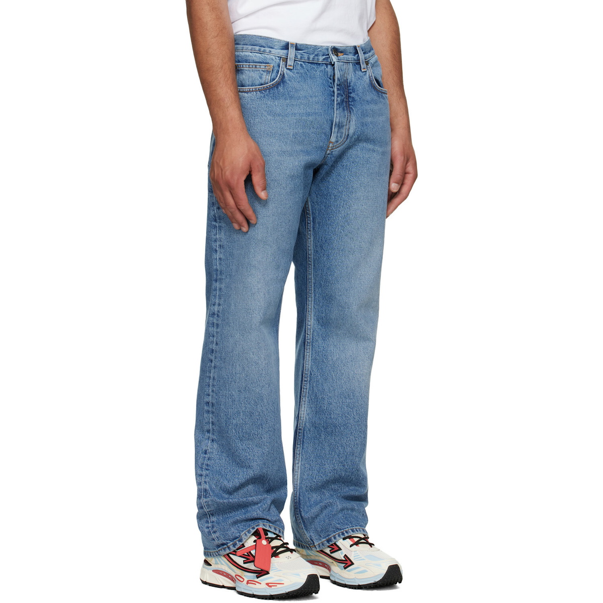 Off-White Blue Half Arrow Slim Relaxed Jeans