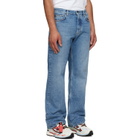 Off-White Blue Half Arrow Slim Relaxed Jeans