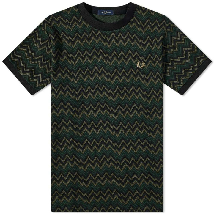 Photo: Fred Perry Authentic Men's Jacquard T-Shirt in Night Green