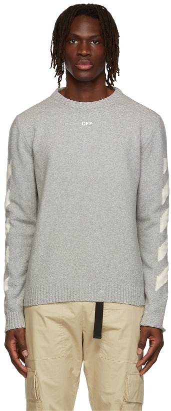 Photo: Off-White Grey Cotton Sweater