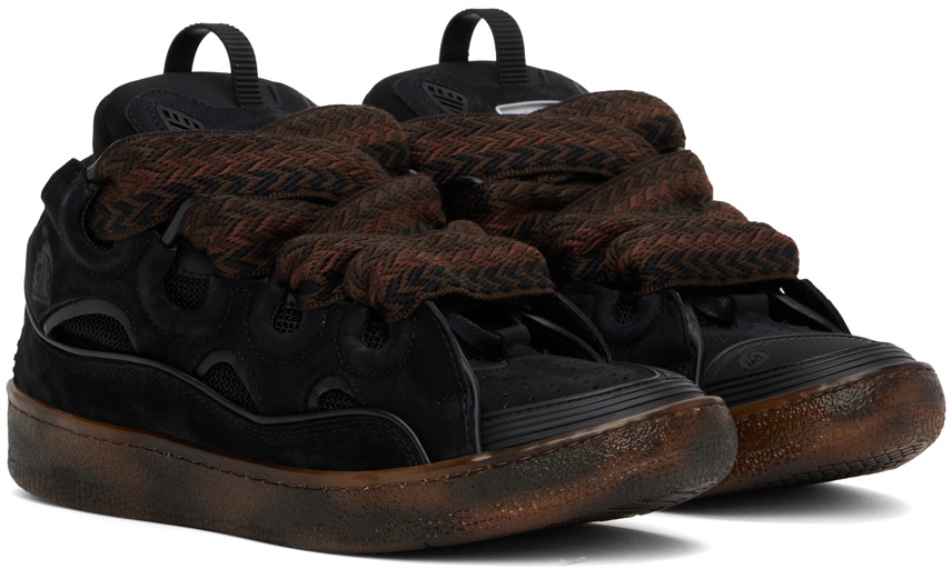 スニーカー LANVIN Jla Sneakers - Lanvin - Leather - Black Lanvin Black Leather Curb Sneakers Lanvin