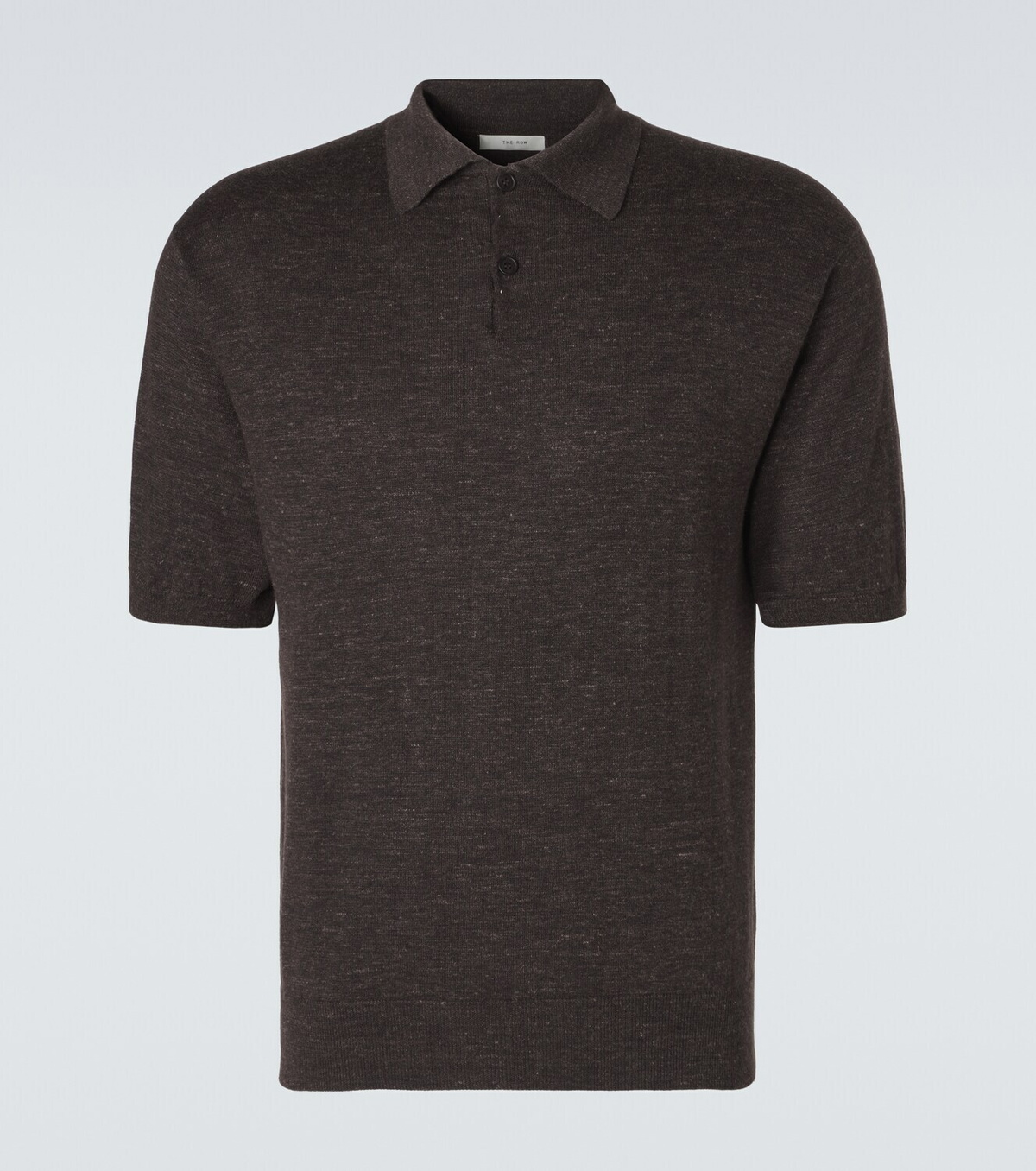 The Row Borges cashmere, silk, and linen polo shirt