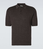 The Row Borges cashmere, silk, and linen polo shirt