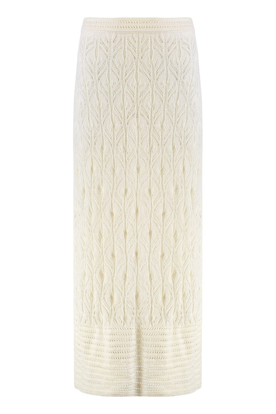 Photo: Le Kasha Openwork-knit Skirt