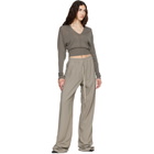 Rick Owens Taupe Tower V Cropped Sweater