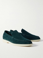 Loro Piana - Summer Walk Suede Loafers - Blue