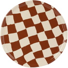 Henry Holland Studio Brown & White Check Dinner Plate