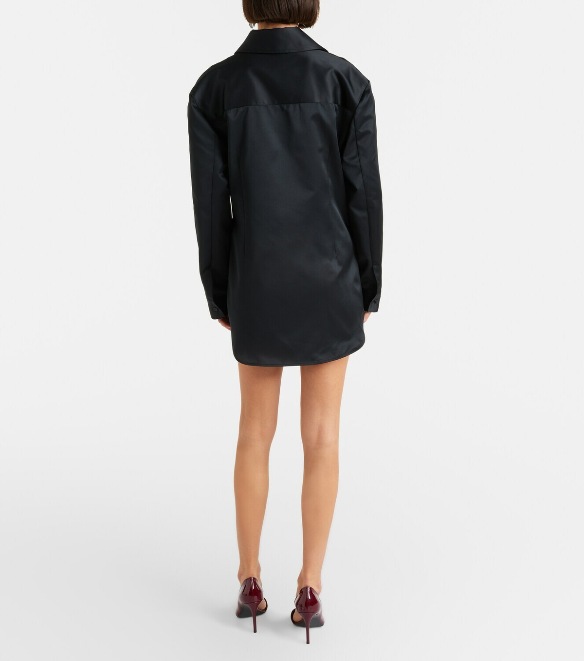 The Frankie Shop Akita satin shirt dress