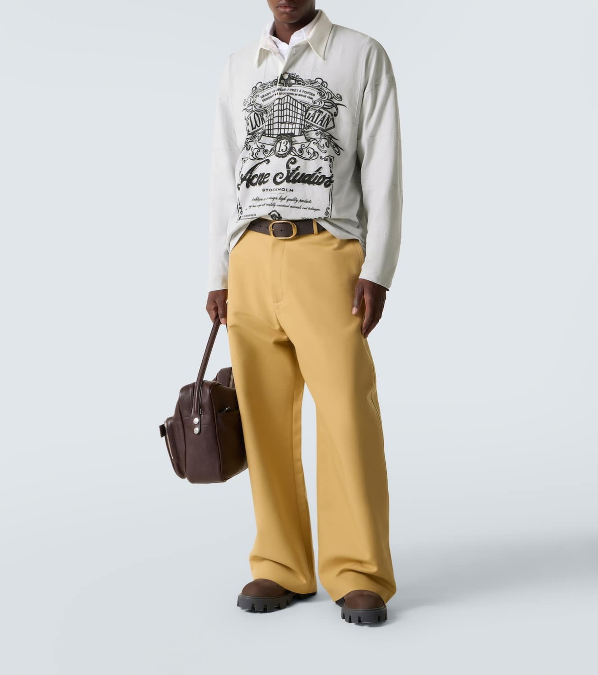 Acne Studios Logo cotton polo shirt