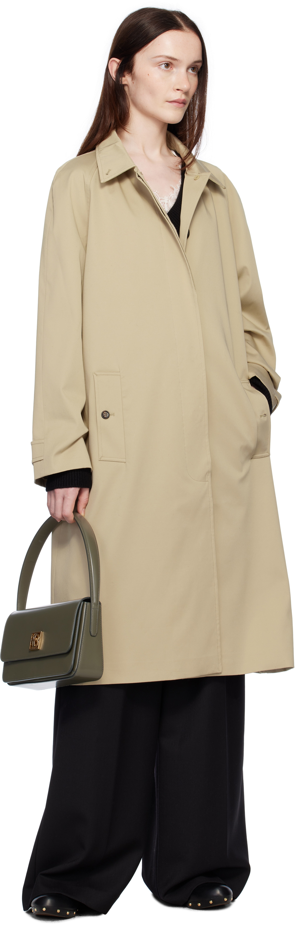 ANINE BING Green Elly Shoulder Bag