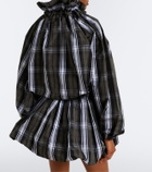 Patou Bow-detail checked top
