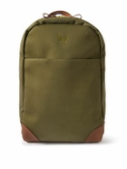 Bennett Winch - Logo-Embroidered Leather-Trimmed Cotton-Canvas Backpack