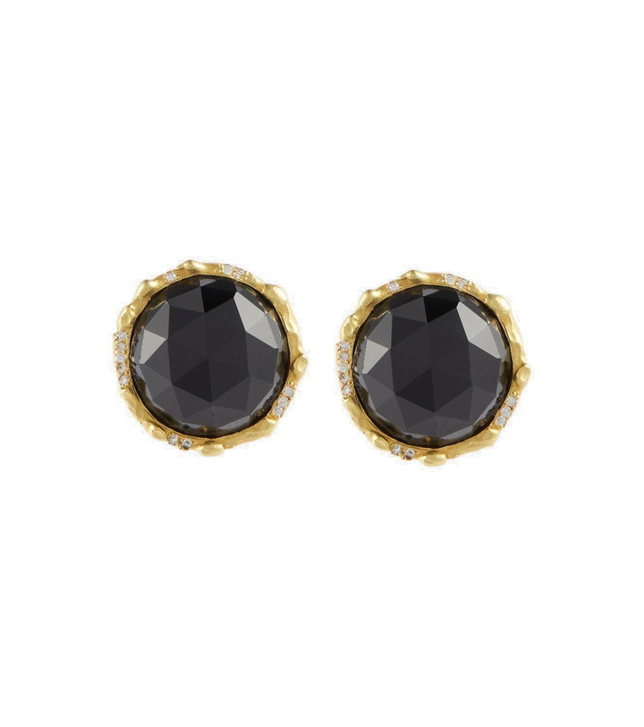 Photo: Elhanati - Dolores 18kt gold earrings with spinels and diamonds