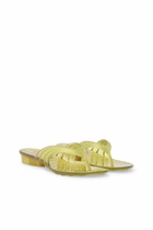 Diesel Sculptural flip-flops in Melflex - Sandals Womens in Yellow