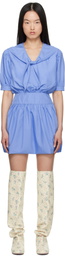 Ashley Williams Blue Yuki Minidress