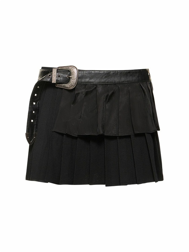 Photo: ANDERSSON BELL - Birdie Wool Double Pleated Mini Skirt