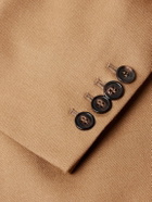 Incotex - Slim-Fit Double-Breasted Virgin Wool-Blend Flannel Suit Jacket - Neutrals