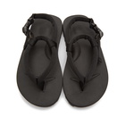 Suicoke Black Gut Ribbed Sole Flip Flops