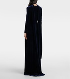 Monique Lhuillier Belted velvet gown