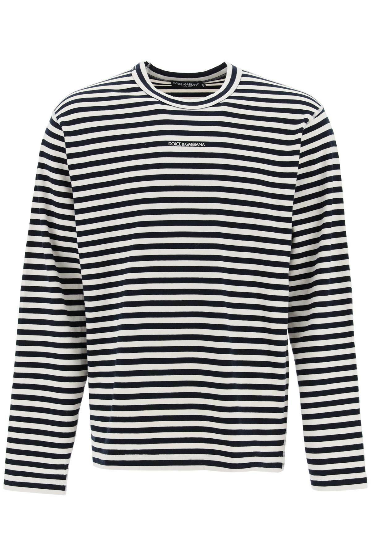 DOLCE & GABBANA long-sleeved striped t-shirt White Dolce