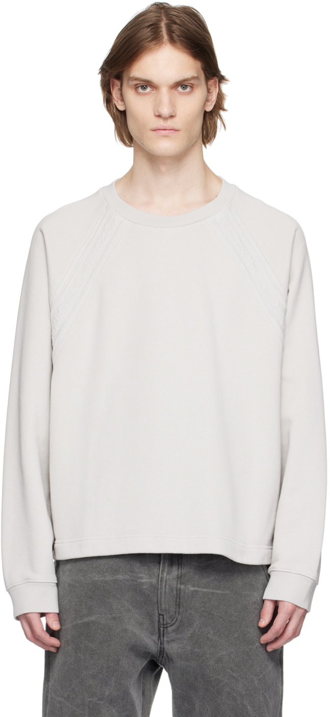 Acne Studios Gray Embossed Sweatshirt Acne Studios