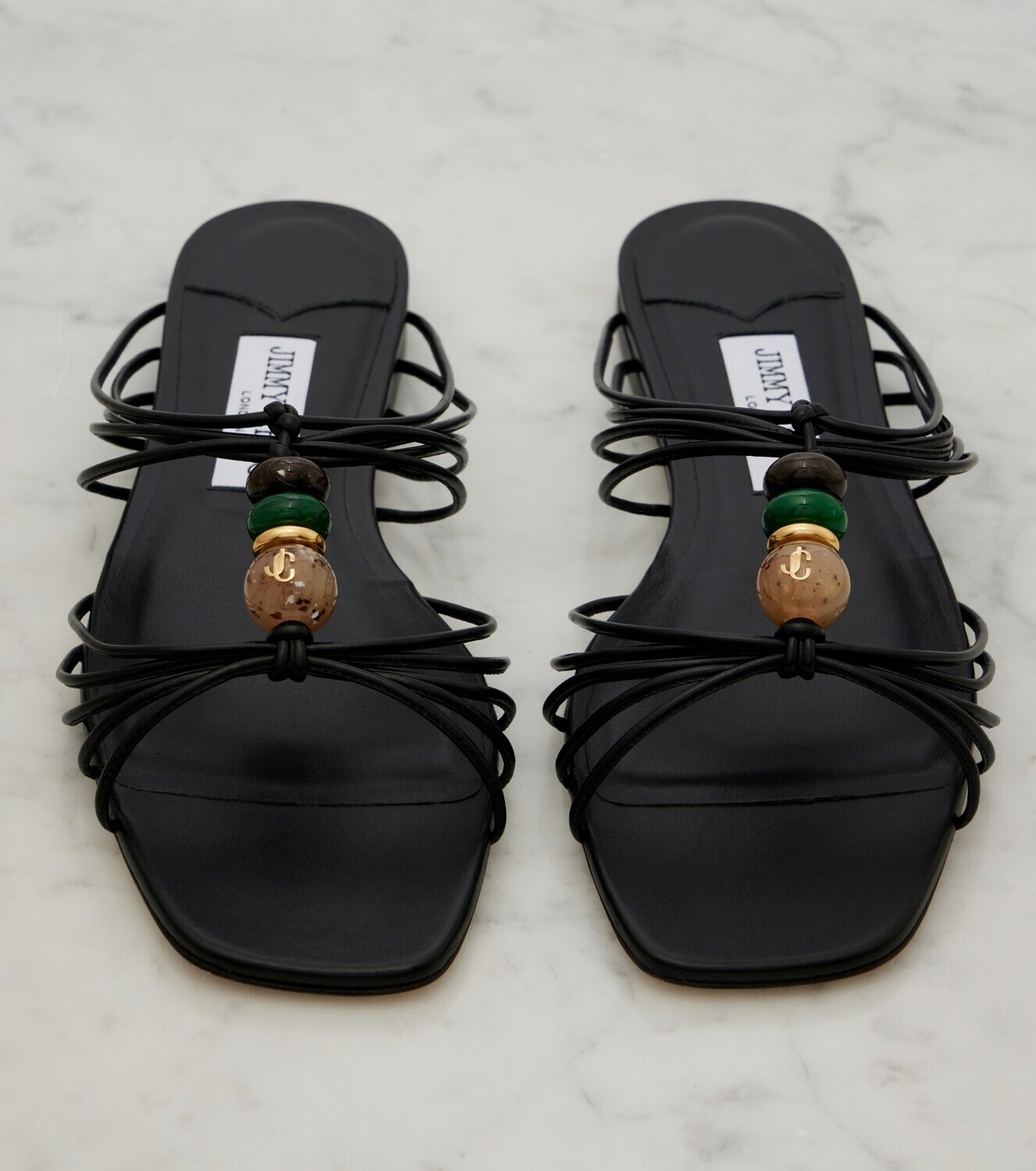 Jimmy Choo Lova embellished leather mules