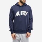 Autry Men's Chest Logo Popover Hoody in Blue