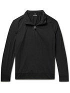 G/FORE - Luxe Staple Mid Mélange Tech-Jersey Half-Zip Golf Top - Black