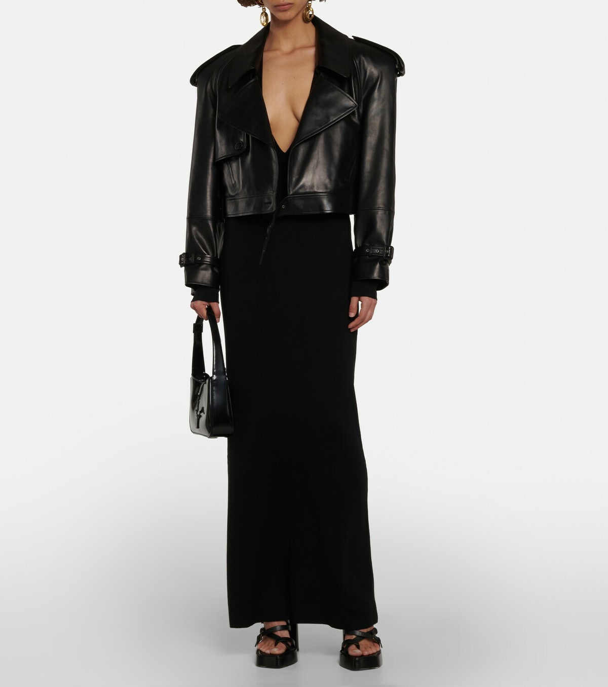 Saint Laurent - Platz platform leather sandals