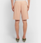 Folk - Sigma Wide-Leg Loopback Cotton-Jersey Drawstring Shorts - Men - Pink
