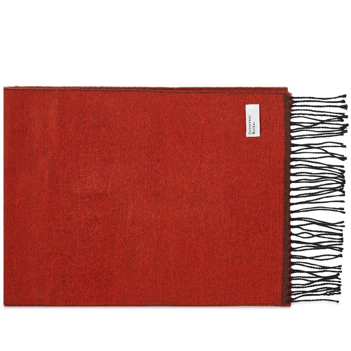 Photo: Universal Works Men's Double Sided Scarf in Rust/Brown