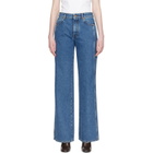 BALMAIN Blue Straight Denim Jeans
