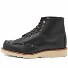 Red Wing Women's 3373 Heritage 6" Moc Toe Boot in Black Boundary Leather