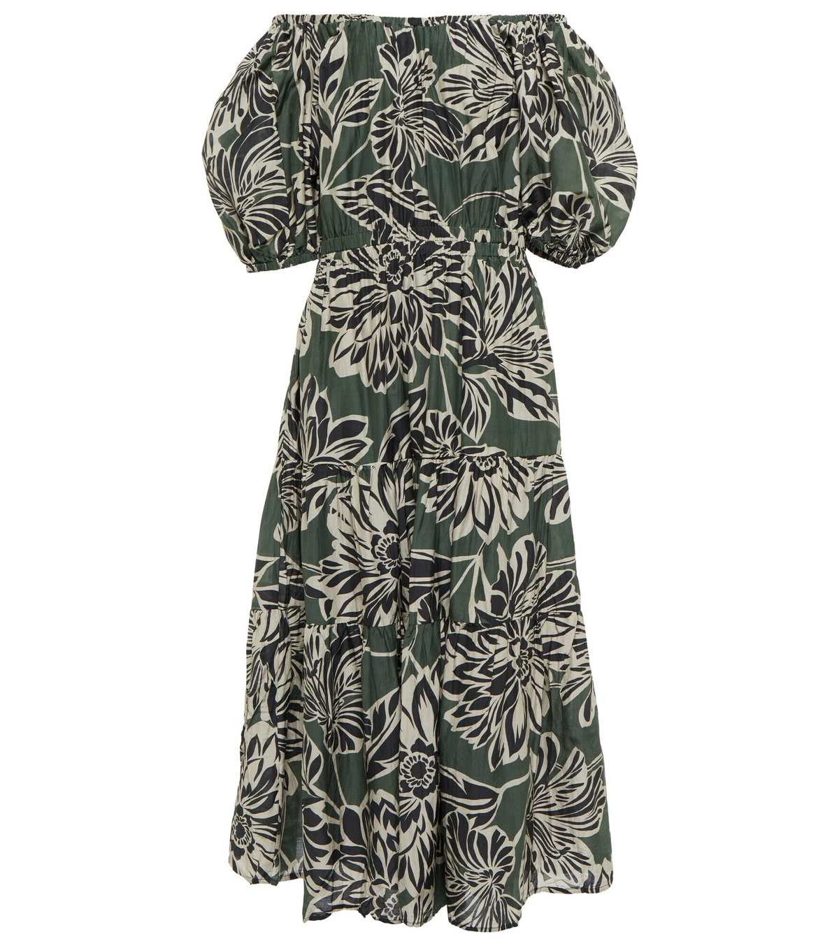 Velvet - Raya floral cotton and silk midi dress Velvet