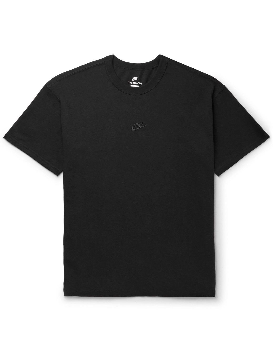 Nike - Logo-Embroidered Cotton-Jersey T-Shirt - Black Nike