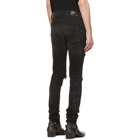 Amiri Black Painted Art Patch Jeans